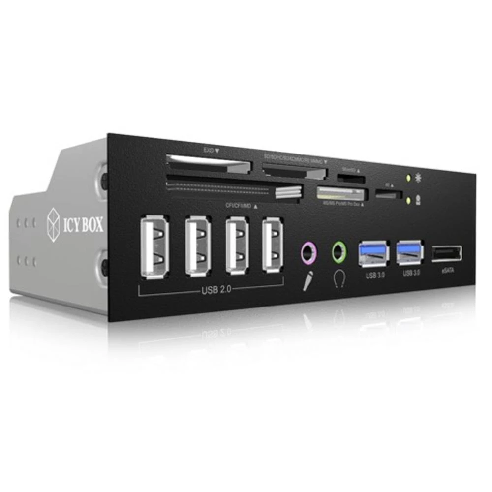 ICY BOX  IB-863a-B  ugrađeni čitač memorijskih kartica      crna slika
