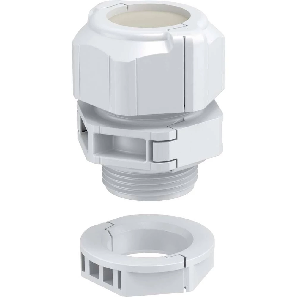 OBO Bettermann 2024910 kabelska uvodnica otporno na udarce, s učvrsnom maticom, s brtvom, djeljivo M25  plastika siva 5 St. slika