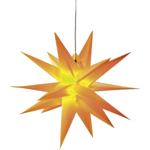 LED božićna zvijezda S timerom Toplo-bijela LED HGD CAS5160 Žuta slika