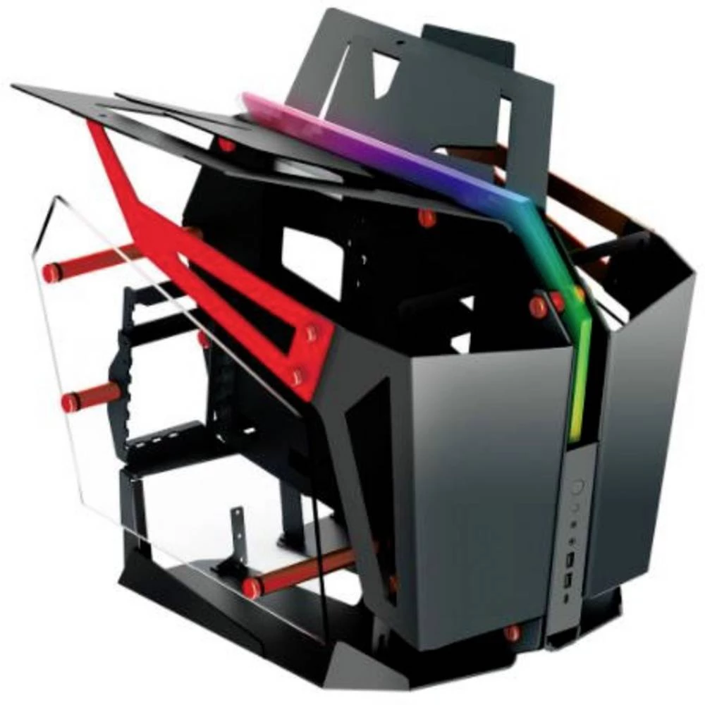 FSP Group POC0000094(Red) midi-tower kućište za računala crna, crvena bočni prozor, integrirana rasvjeta, filter prašine slika