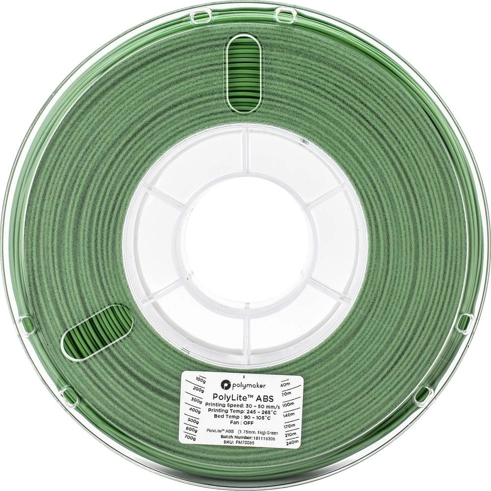 3D pisač filament Polymaker PolyLite 70065 ABS plastika 1.75 mm Zelena 1 kg slika