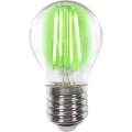 LightMe LED ATT.CALC.EEK A++ (A++ - E) E27 Oblik kapi 4 W Zelena (Ø x D) 45 mm x 77 mm Filament 1 ST slika