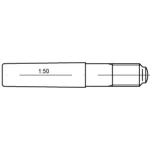 Konusni klin 8 mm Čelik TOOLCRAFT TO-5437062 10 ST