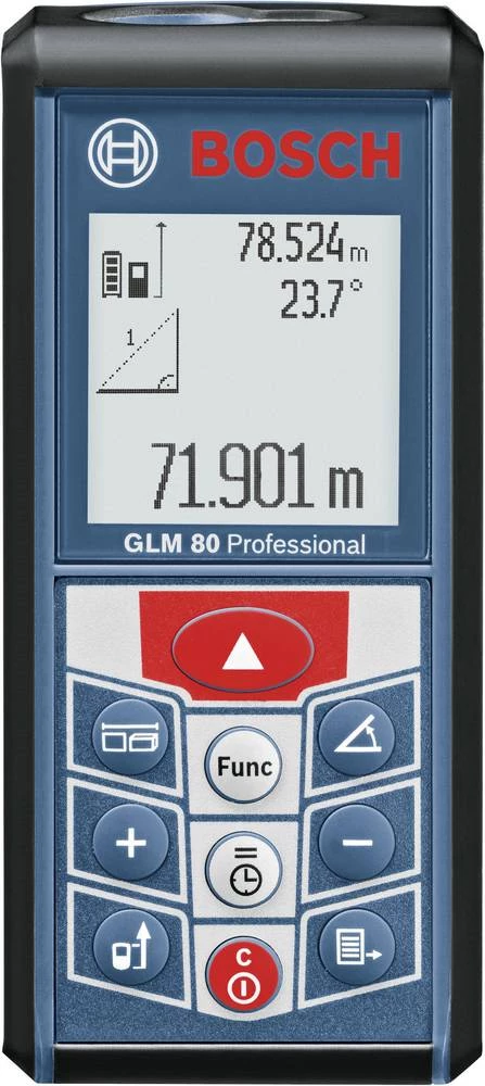 Bosch Professional GLM 80 Laserski daljinomjer Li-ion akumulator, Stativ adapter 6,3 mm (1/4 ") Mjerno područje (maks.) 80 m Kal slika