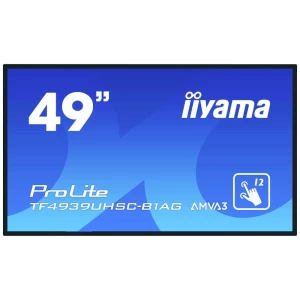 Iiyama ProLite TF4939UHSC-B1AG zaslon velikog formata Energetska učinkovitost 2021: G (A - G) 124.5 cm (49 palac) 3840 x 2160 Pixel 24/7 integrirani zvučnici, način portret, zaslon osjetljiv  slika