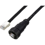 TRU COMPONENTS TC-E13T-MR6-MCA/NCA-0.5PV-S RJ45 kabel s ravnim, IP67 (navoj), CAT6A, 0,5 m TC-13543632 Broj polova 8 crn