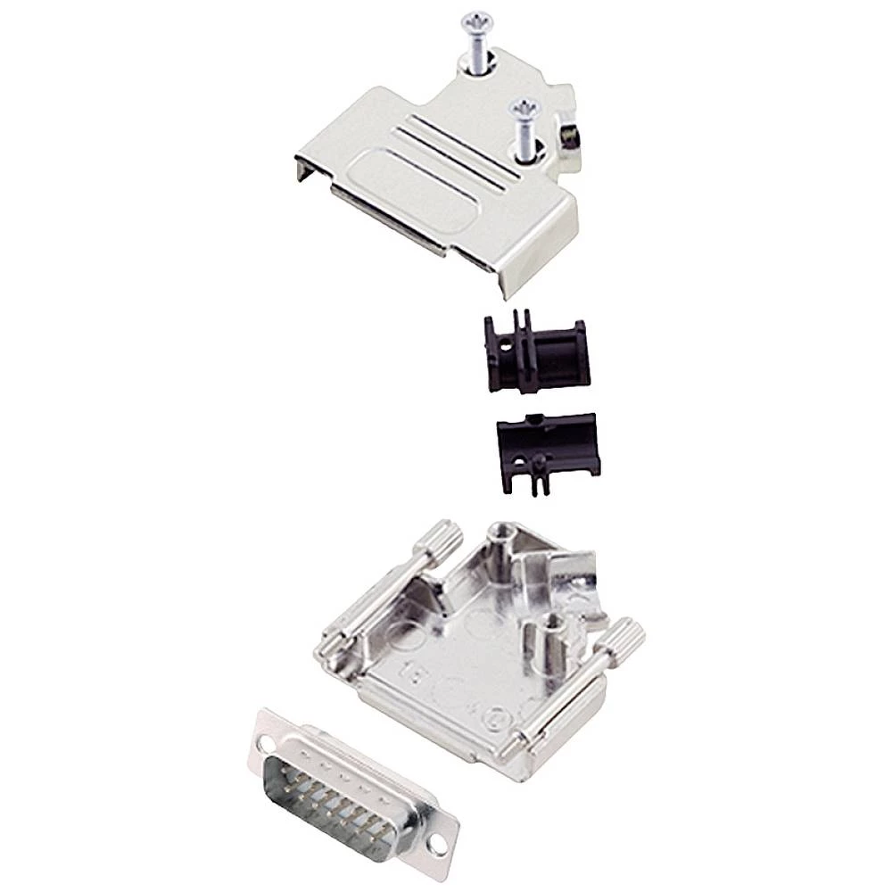 Komplet D-SUB pinskih konektora 45 ° Broj polova: 15 Lemni kup encitech D45ZK15-DMP-W-K 1 ST slika