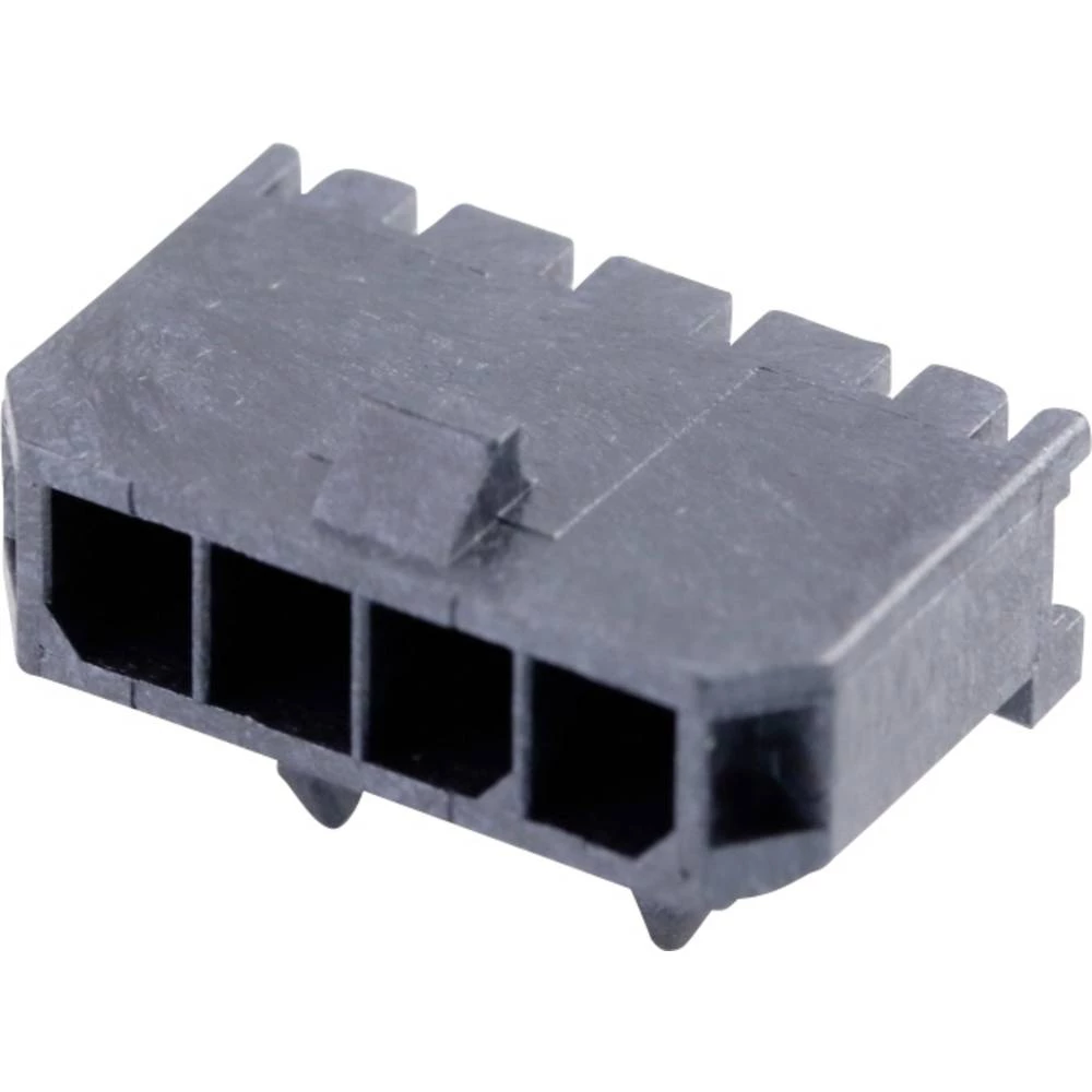 Molex 436500401 Micro-Fit 3.0 Right-Angle Header, 3.00mm Pitch, Single Row, 4 Circuits, with Snap-in Plastic Peg PCB Lock slika
