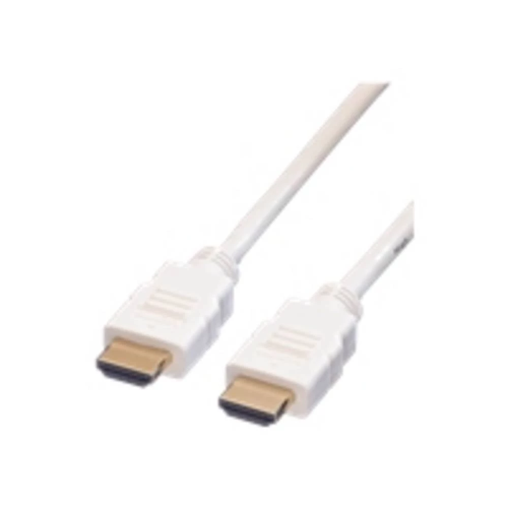 Roline HDMI priključni kabel HDMI A utikač 1.50 m bijela 11.04.5704 sa zaštitom HDMI kabel slika