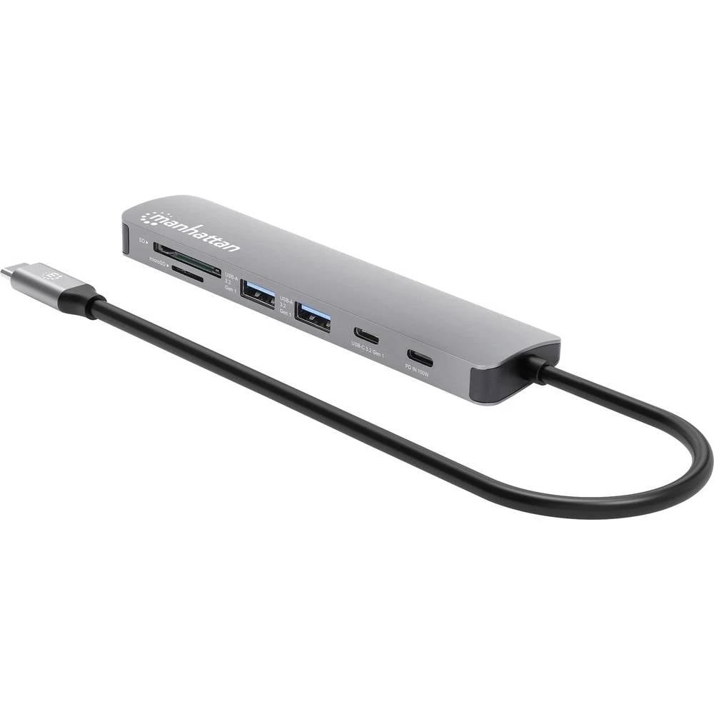 Manhattan stanica za punjenje prijenosnog računala 190442 integrirani čitač kartica, USB-C® Power Delivery slika