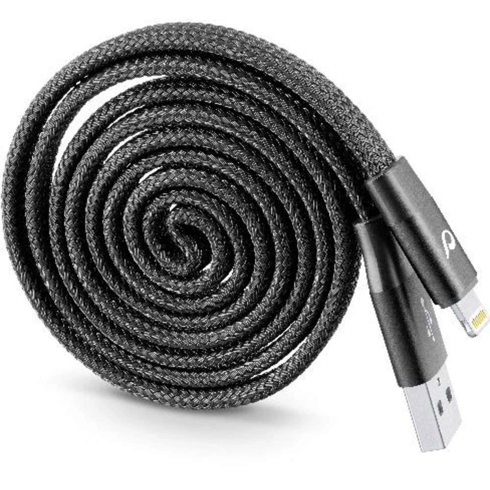 iPad/iPhone/iPod Kabel za punjenje [1x Muški konektor USB 2.0 tipa A - 1x Muški konektor Apple Dock Lightning] 1 m Crna Cellular slika