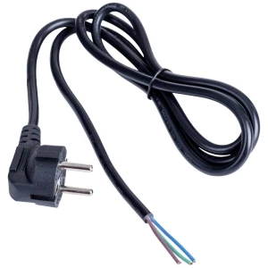 Akyga struja adapterski kabel [1x sigurnosni utikač  - 1x slobodan kraj] 1.50 m crna slika