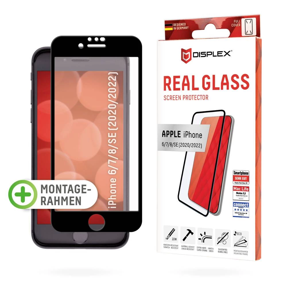 DISPLEX  Real Glass 3D  zaštitno staklo zaslona  iPhone 6, iPhone 7, iPhone 8, iPhone SE 2020, iPhone SE 2022  1 St. slika