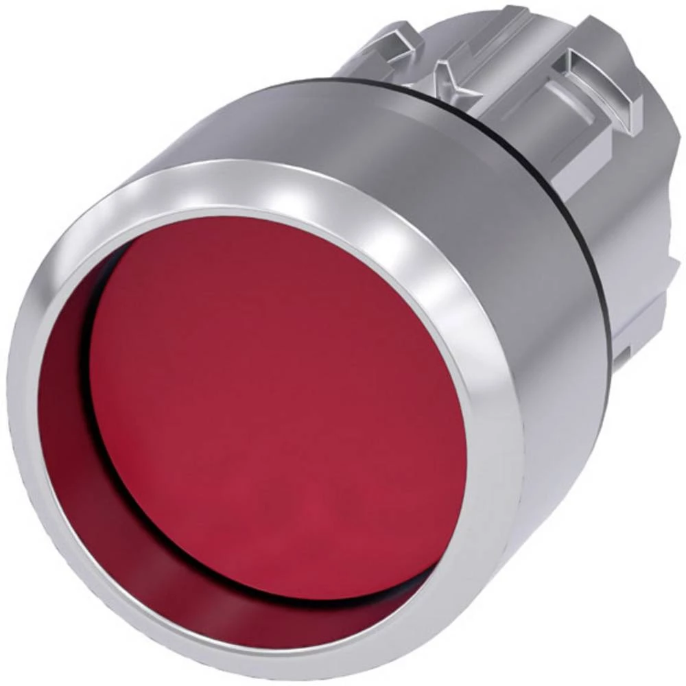 Siemens 3SU1050-0CB20-0AA0 tipkalo prednji prsten od metala, visok sjaj, okrugao  dugme srebrna, crvena   1 St. slika