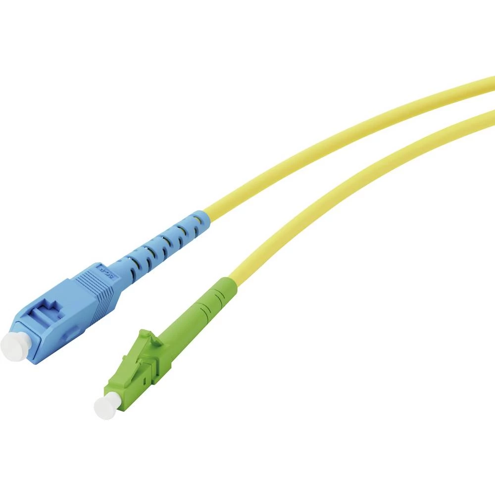 Vivanco 45714 staklena vlakna mrežni kabel, Patch kabel SC, LC  3 m neonsko-žuta, neonsko-zelena, neonsko-plava iznimno slika