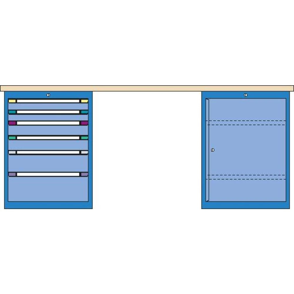 Thur-Metall 84593333_1669 radna tezga (Š x V x d) 2500 x 840 x 700 mm slika
