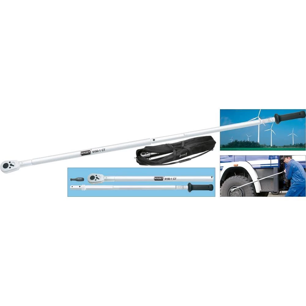 Hazet System 6000 CT 6150-1CT momentni ključ s preklopnom račnom 3/4" (20 mm) 400 - 1000 Nm slika