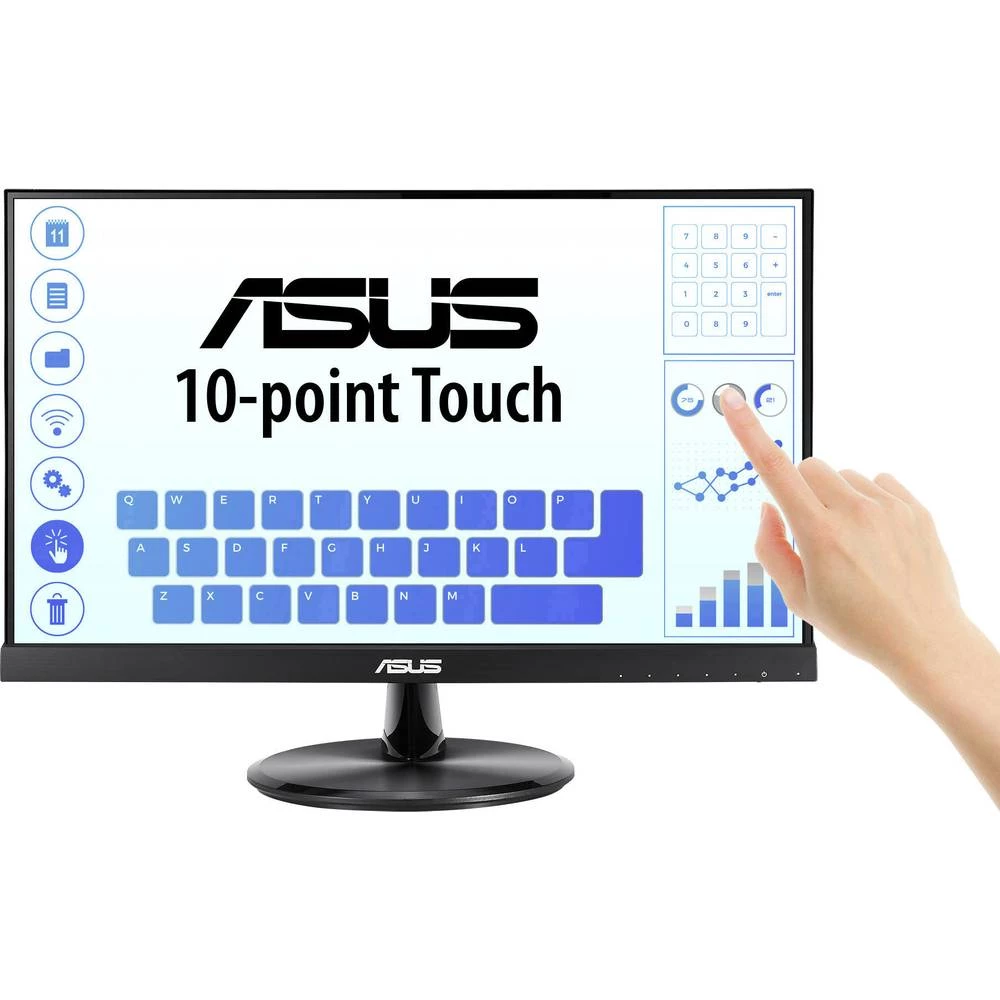 Zaslon na dodir 54.6 cm (21.5 ") Asus VT229H 1920 x 1080 piksel 16:9 5 ms HDMI&trade;, VGA, USB 2.0, Slušalice (3.5 mm jack) IPS slika