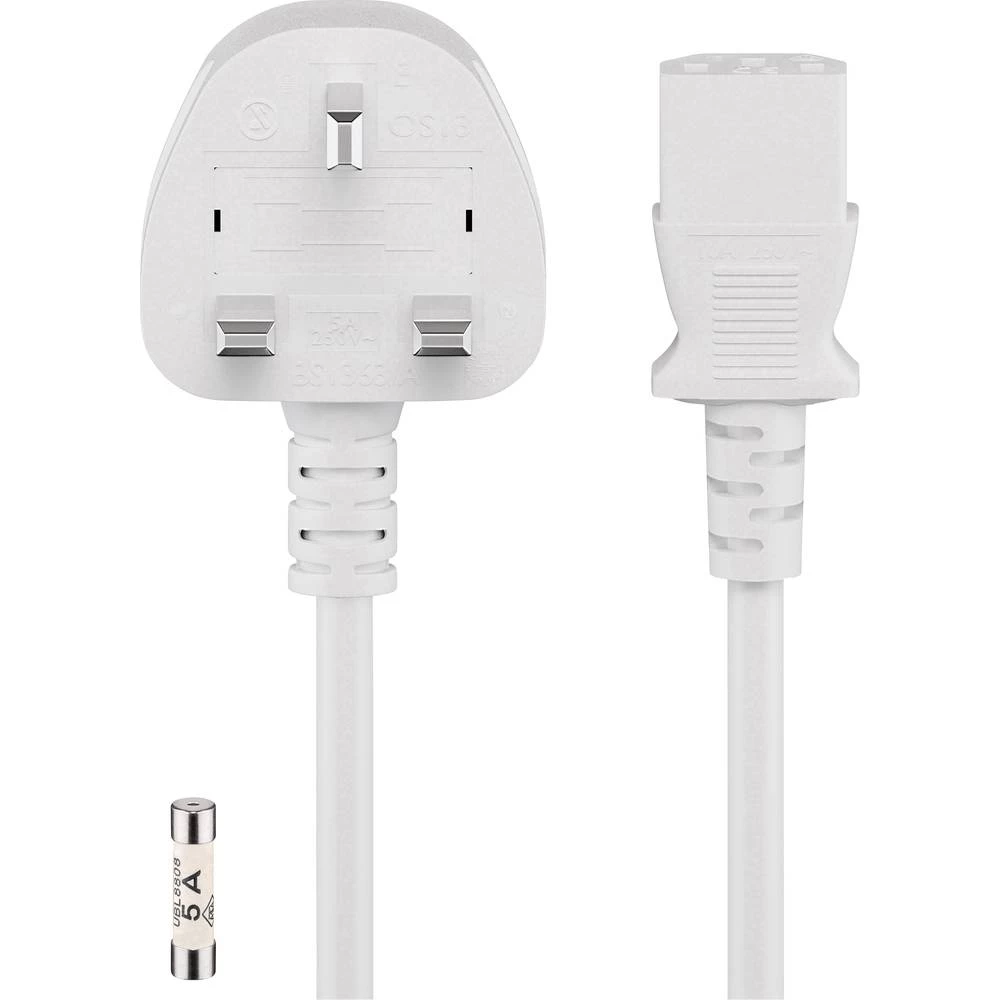 Rashladni uređaji Priključni kabel Bijela 2.50 m Goobay 45761 slika