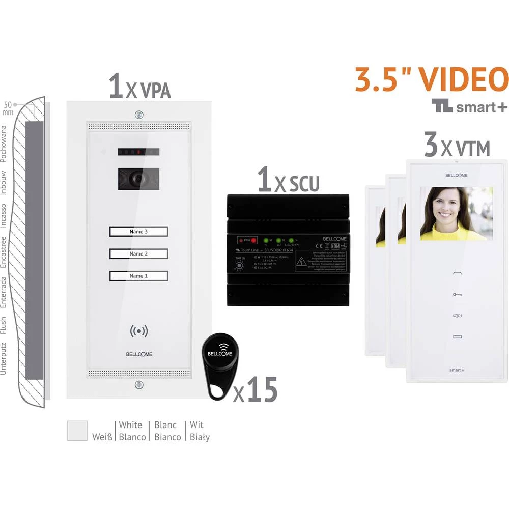 Bellcome VKM.P3FR.T3S4.BLW04 Video-portafon Bijela slika