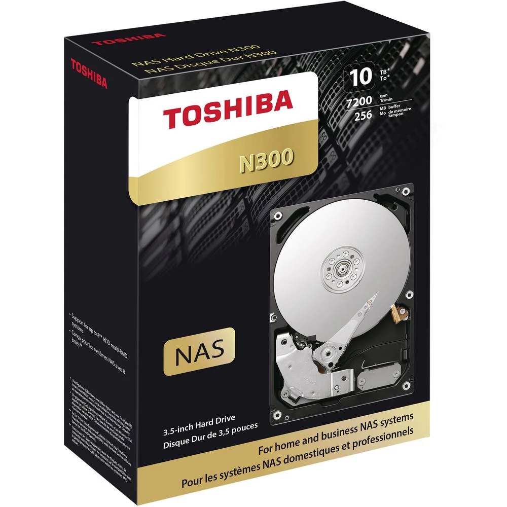 Unutarnji tvrdi disk 8.9 cm (3.5 ") 10 TB Toshiba N300 Maloprodaja HDWG11AEZSTA SATA III slika