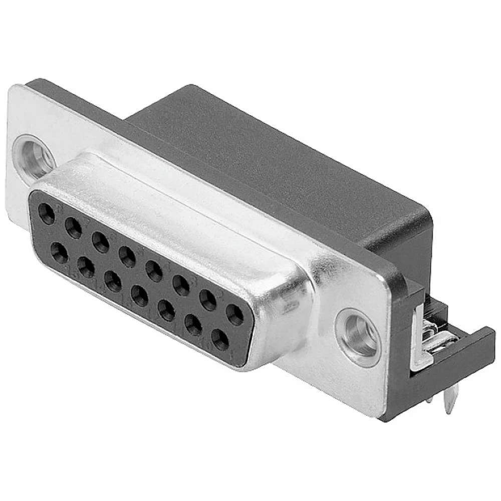 Weidmüller D-SUB F6.3 T15HU 3.2B4 TY BK 2701730000 D-Sub priključak 90 ° Broj polova: 15 lem 70 St. slika