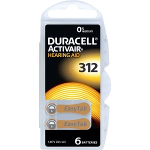 Duracell Activair 312 baterija za slušni aparat za 312 cink-zračni 160 mAh 1.45 V 6 St. slika