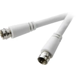 SAT priključni kabel [1x F-utikač - 1x F-utikač] 10 m 90 dB bijeli SpeaKa Professional
