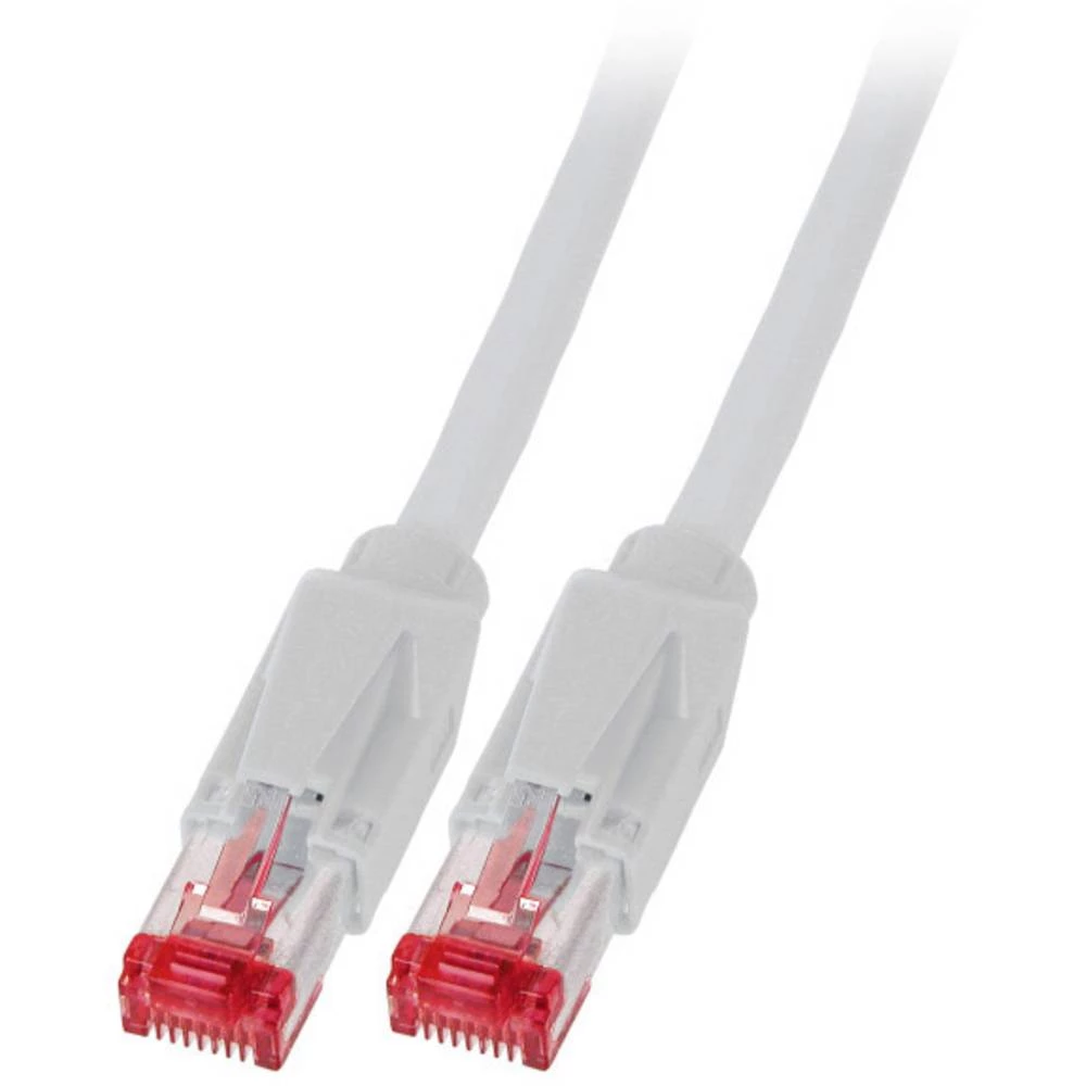 LAN (RJ45) Mreža Priključni kabel CAT 6A S/FTP 1 m Siva pozlaćeni kontakti EFB Elektronik slika