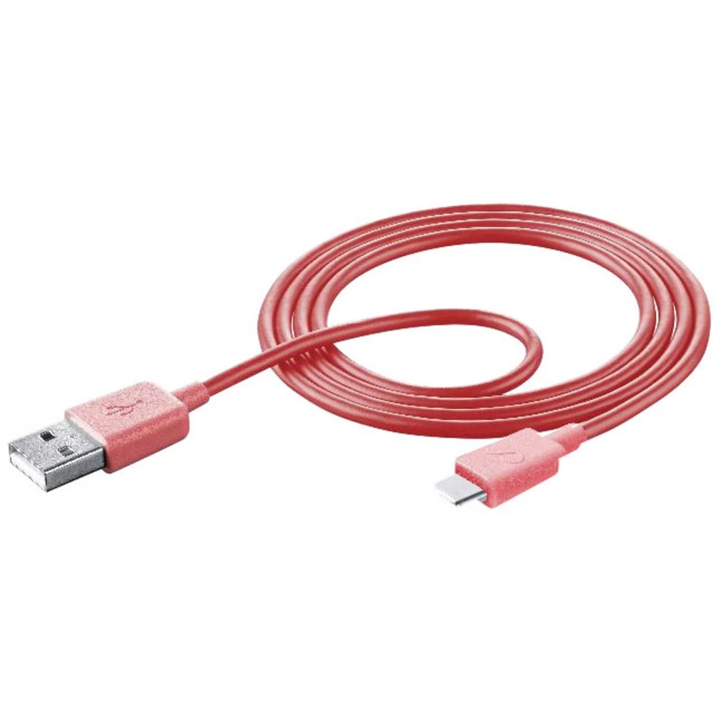 Cellularline USB 2.0 Priključni kabel [1x Muški konektor USB 2.0 tipa A - 1x Muški konektor USB-C&trade;] 1.00 m Ružičasta slika