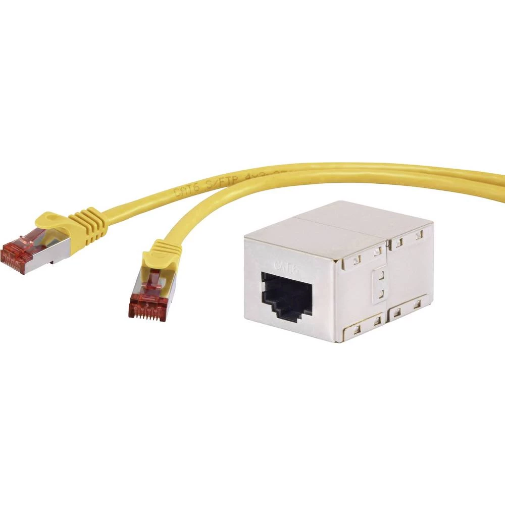 LAN (RJ45) Mreža Produžetak CAT 6 S/FTP 0.50 m Žuta sa zaštitom za nosić, pozlaćeni kontakti Renkforce slika