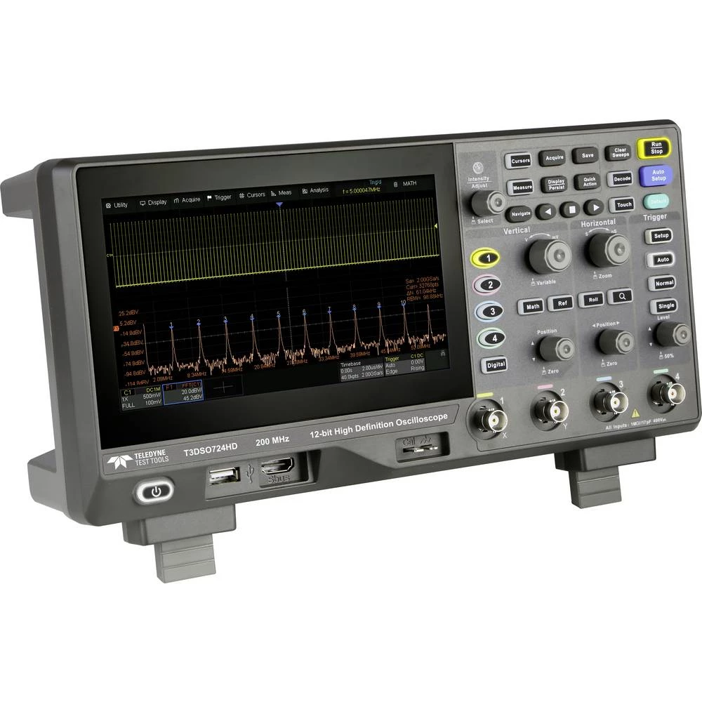 Teledyne LeCroy T3DSO724HD digitalni osciloskop 200 MHz 2 GSa/s 100 Mpts 12 Bit 1 kom. slika