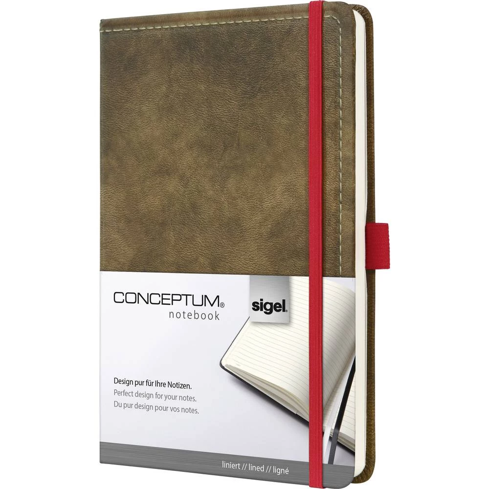 Sigel Bilježnica CONCEPTUM&reg; CO603 liniert (value.1481476) Smeđa boja Broj listova: 97 DIN A5 slika