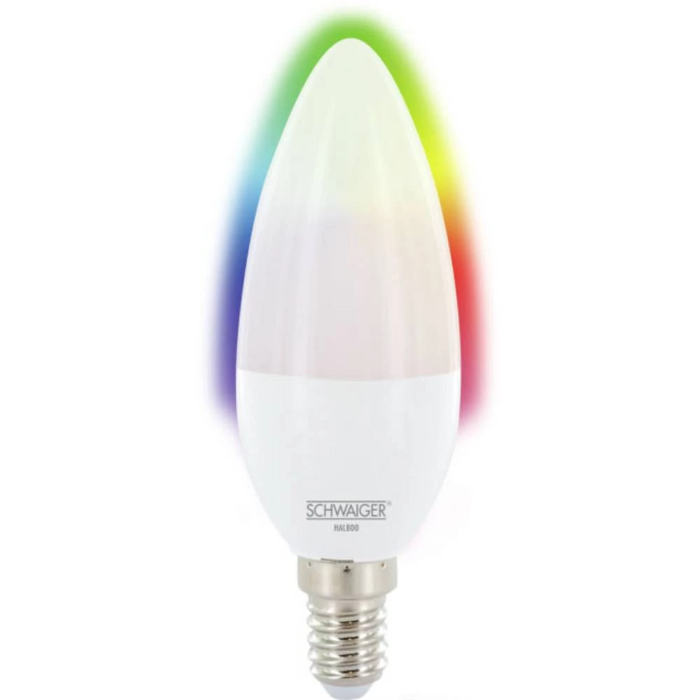 Schwaiger led Energetska učink. A+ (A++ - E) E14 oblik svijeće 6 W = 50 W RGB (&Oslash; x D) 38 mm x 110 mm 1 St. slika