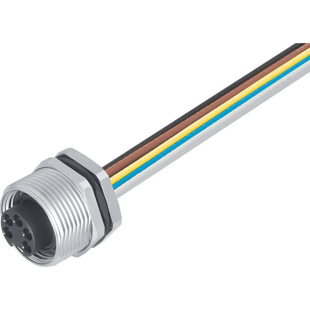 binder 09 2450 100 05-20 žženski konektor, ravni, ženski konektor za prirubnicu Ukupan broj polova: 5 + PE Serija (Okrug slika