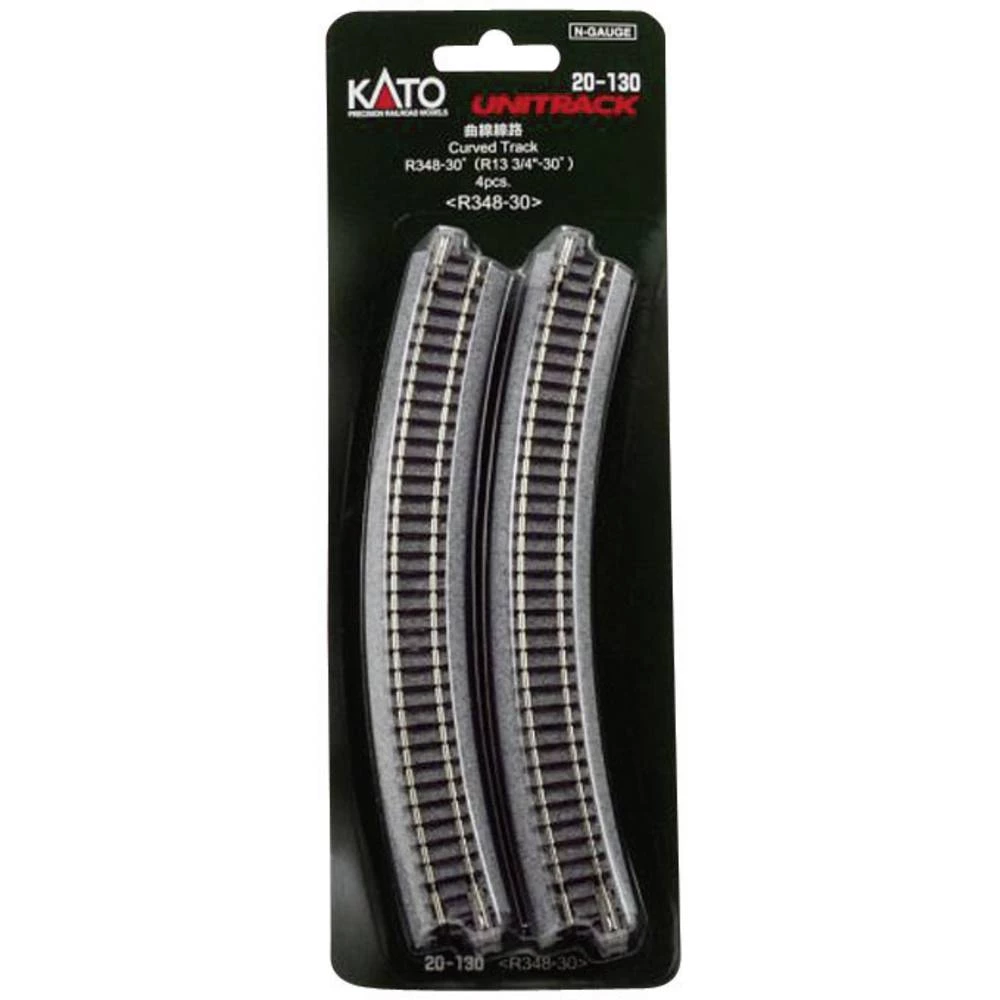 7078105 N Kato unitrack zakrivljena tračnica 30 ° 348 mm 4 St. slika