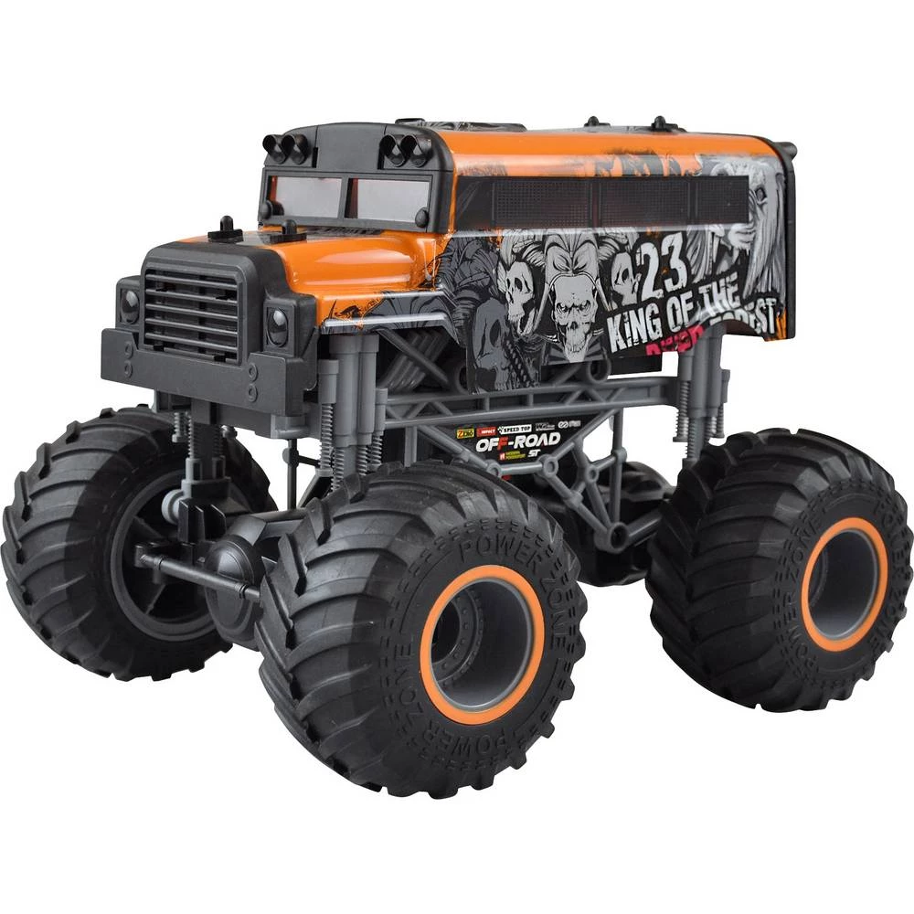 Amewi Crazy SchoolBus 1:16 rc model automobila za početnike električni monstertruck 100% rtr 2,4 GHz uklj. baterija, punjač i od slika