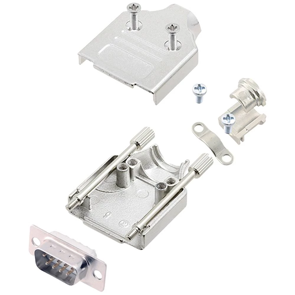 Komplet D-SUB pinskih konektora 180 ° Broj polova: 9 Lemni kup encitech MHDM-09-DBP-W-K 1 ST slika