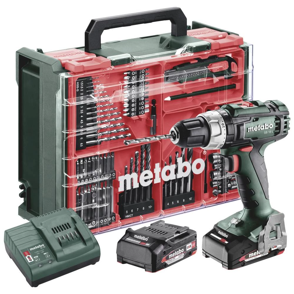 Metabo SB 18 L Set -akumulatorski čekić uklj. 2 akumulatora, uklj. punjač, uklj. kofer, uklj. oprema, bez četkica slika