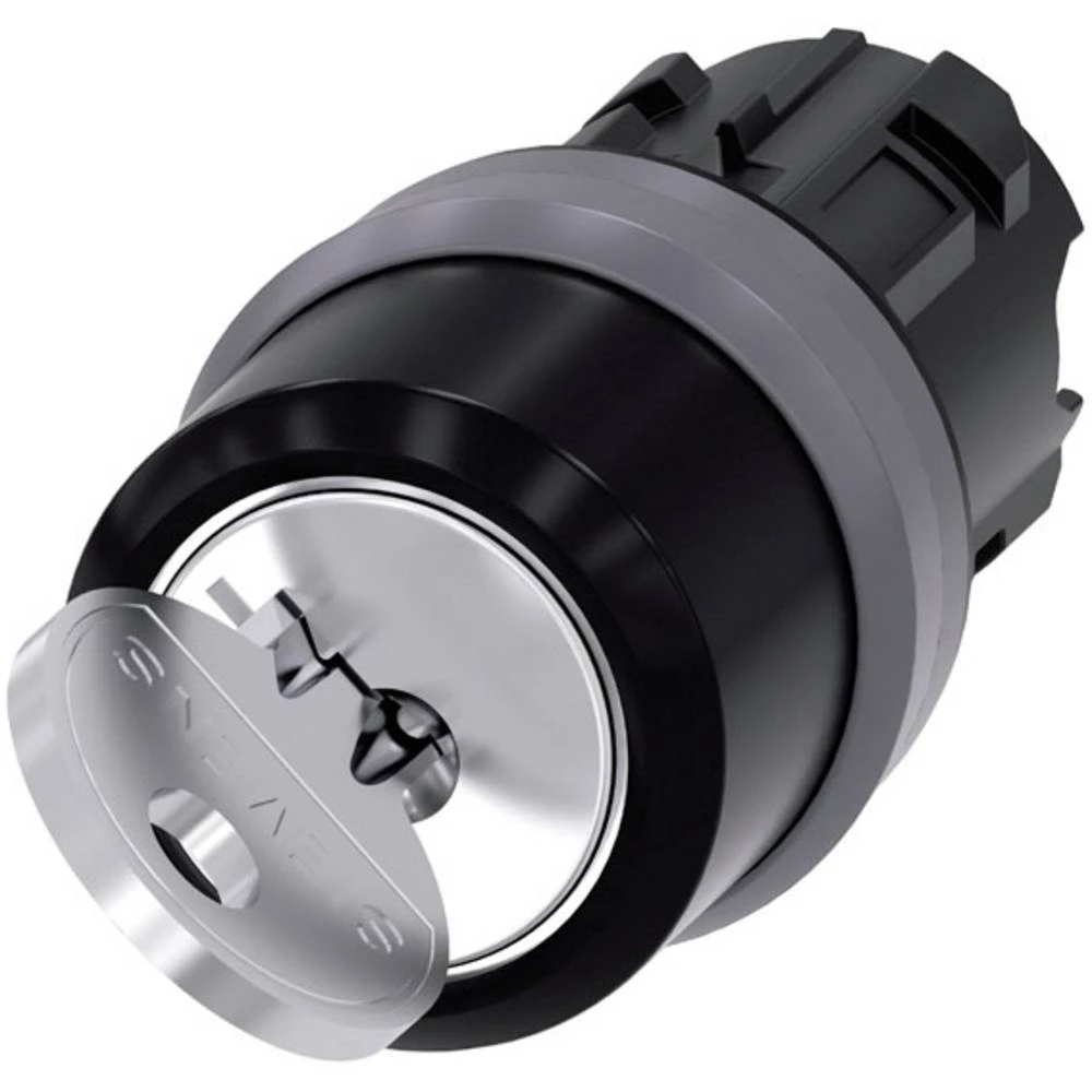 Siemens 3SU1030-4CF11-0AA0 prekidač s ključem prednji prsten od metala ključ pješčano-siva, srebrna 1 x 90 °  1 St. slika