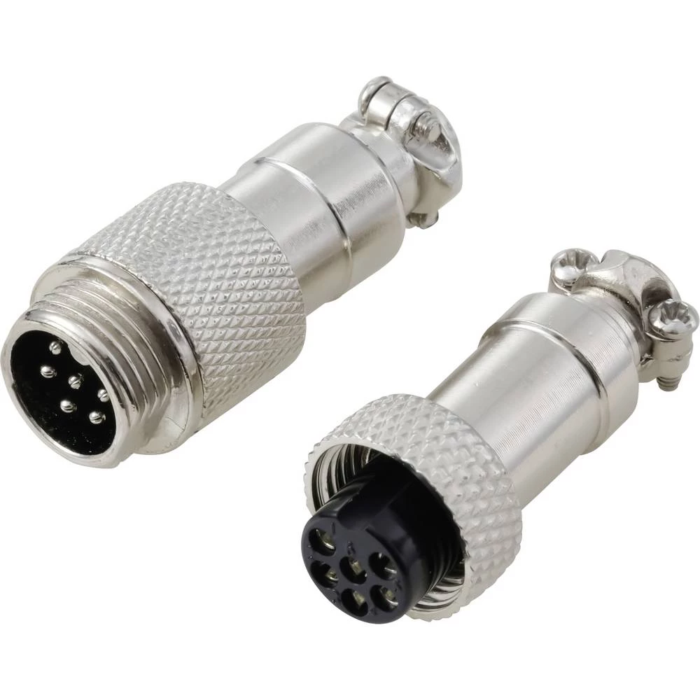 TRU COMPONENTS TC-13895572 okrugli konektori utikač, kontakt ženskog konektora Ukupan broj polova: 6 Serija (Okrugli uti slika