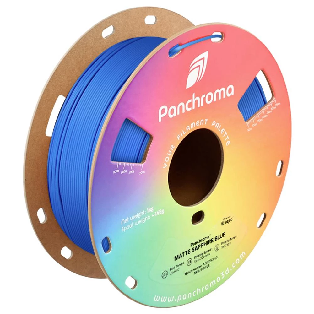 Polymaker CA04038 Panchroma™ Matte 3D pisač filament PLA mat, manji sadržaj plastike 1.75 mm 1000 g safirno plava, plava slika