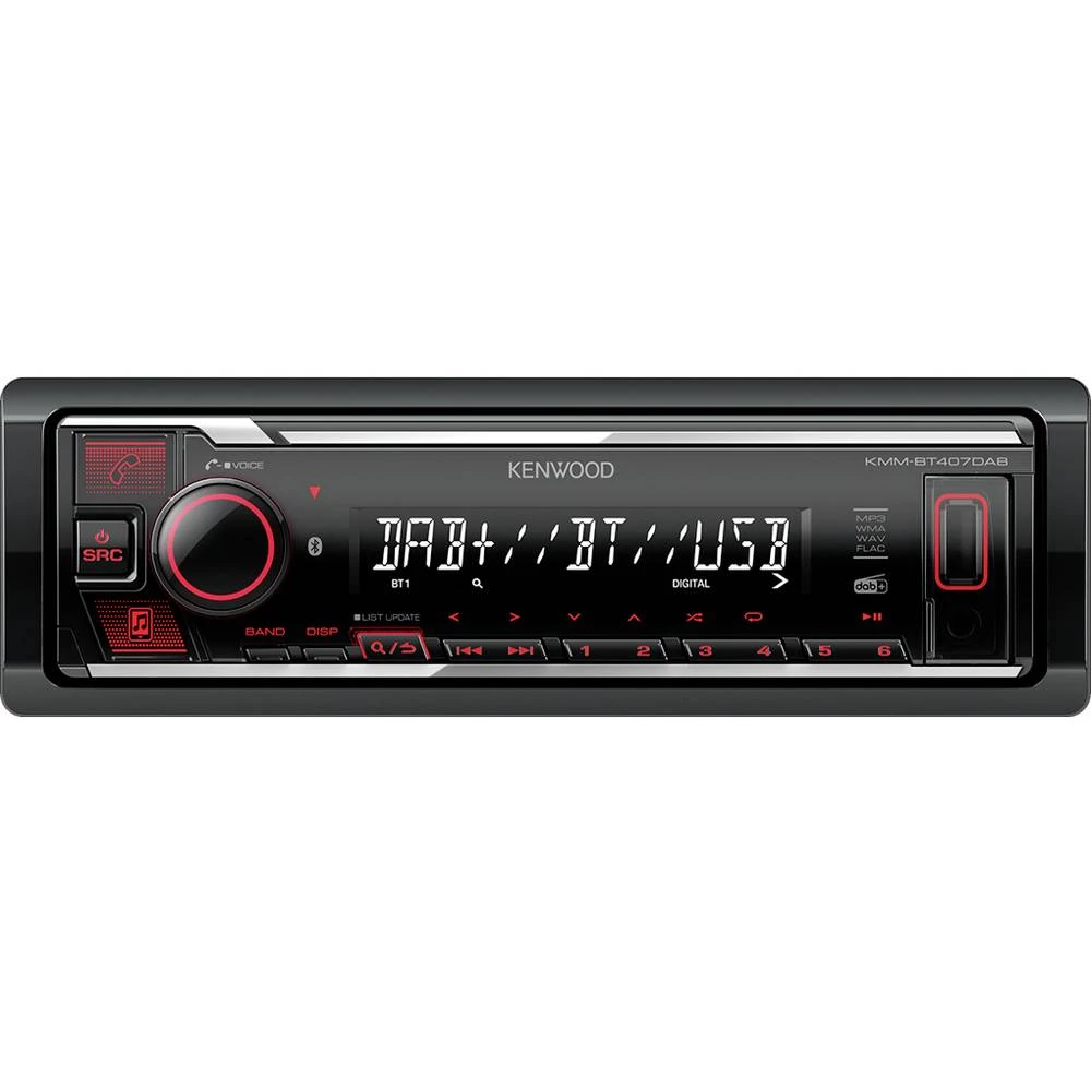 Kenwood KMMBT407DAB autoradio priključak na upravljaču vozila, Bluetooth® telefoniranje slobodnih ruku, DAB + tuner slika