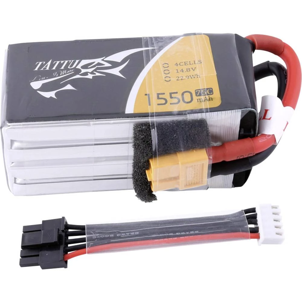 LiPo akumulatorski paket za modele 14.8 V 1550 mAh Broj ćelija: 4 75 C Tattu Softcase XT60 slika