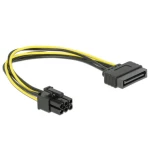 Delock struja priključni kabel 0.21 m crna, žuta