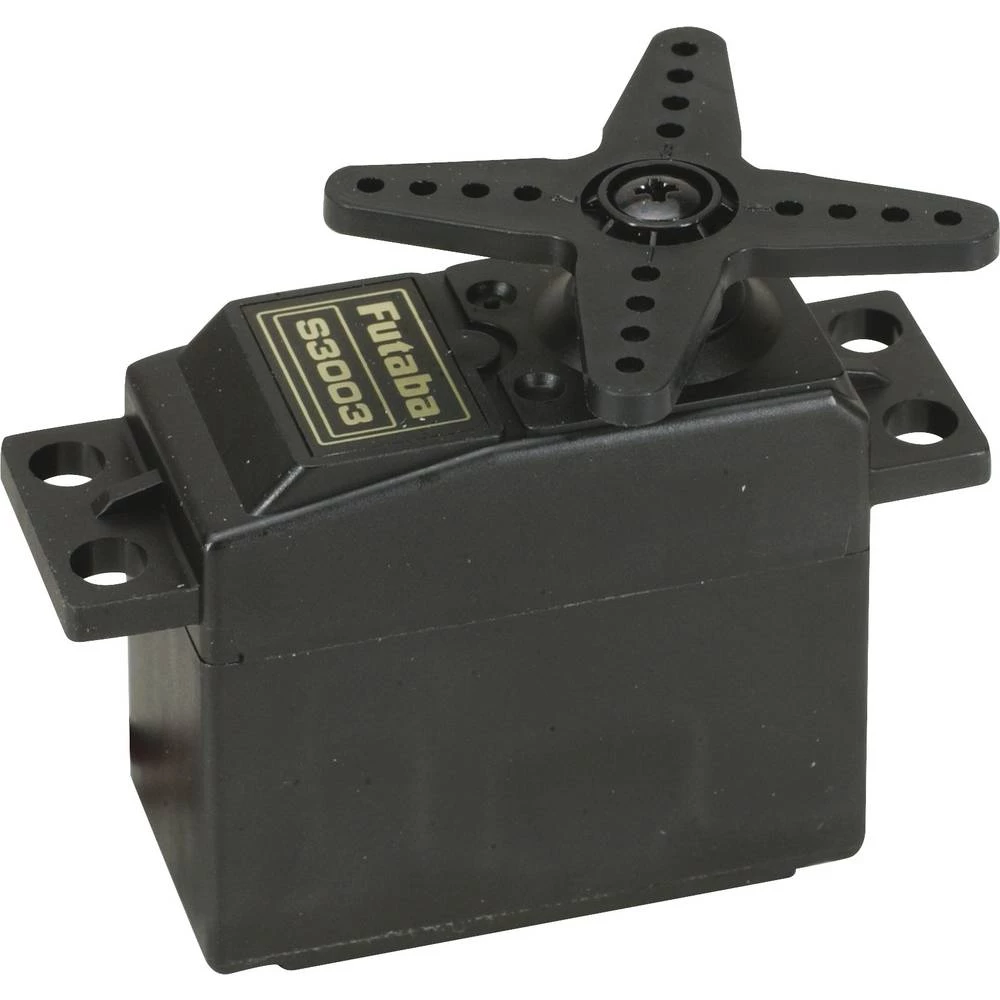 Futaba Standardni servo S3003 Analogni servo Materijal prigona: Umjetna masa ojačana staklenim vlaknima, otporna na udare Sustav slika