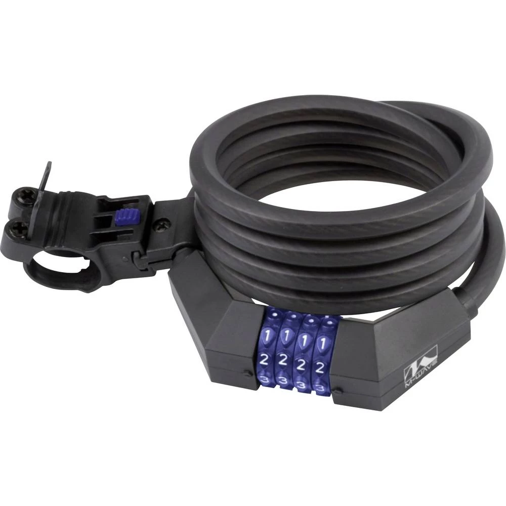 Spiralni lokot M-Wave DS 12.18 Crna Zaključavanje s brojčanikom slika