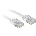 LINDY 47504 RJ45 mrežni kabel, Patch kabel cat 6 U/UTP 5.00 m bijela sa zaštitom za nosić 1 St. slika