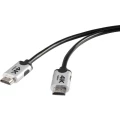 Premium HDMI 4k/Ultra-HD Priključni kabel [1x Muški konektor HDMI - 1x Muški konektor HDMI] 1 m Crna SpeaKa Professional slika