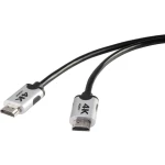 Premium HDMI 4k/Ultra-HD Priključni kabel [1x Muški konektor HDMI - 1x Muški konektor HDMI] 1 m Crna SpeaKa Professional